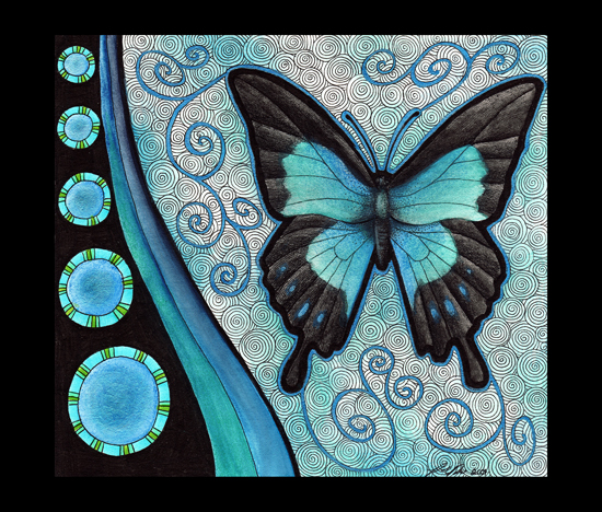 Blue Mountain Swallowtail illustrated by Ravenari