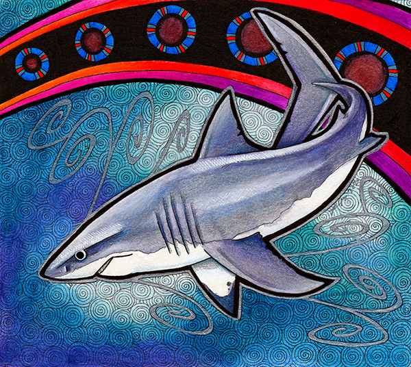 Great White Shark illustrated by Ravenari