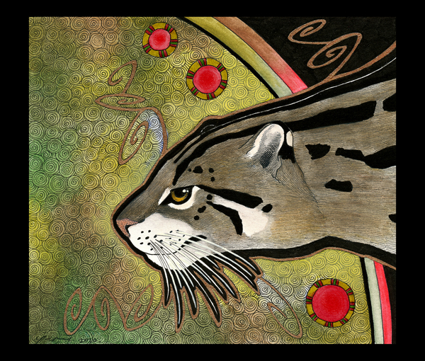 fishing cat illustration by Ravenari