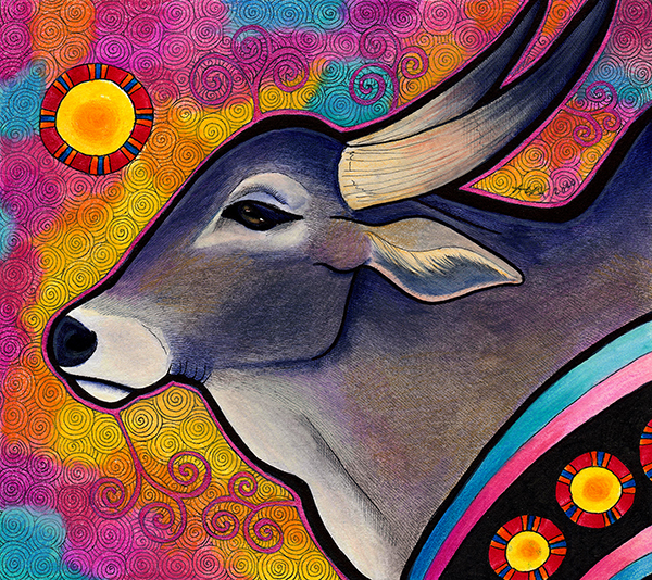 Illustration of the Amrith Mahal Cow by Ravenari